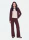 Brown pure cotton flared joggers_0