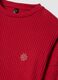 Maglia pigiama rossa in misto viscosa elasticizzata a costine regular fit_1