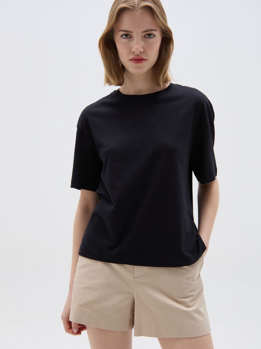 T-shirt boxy fit in cotone bio_0