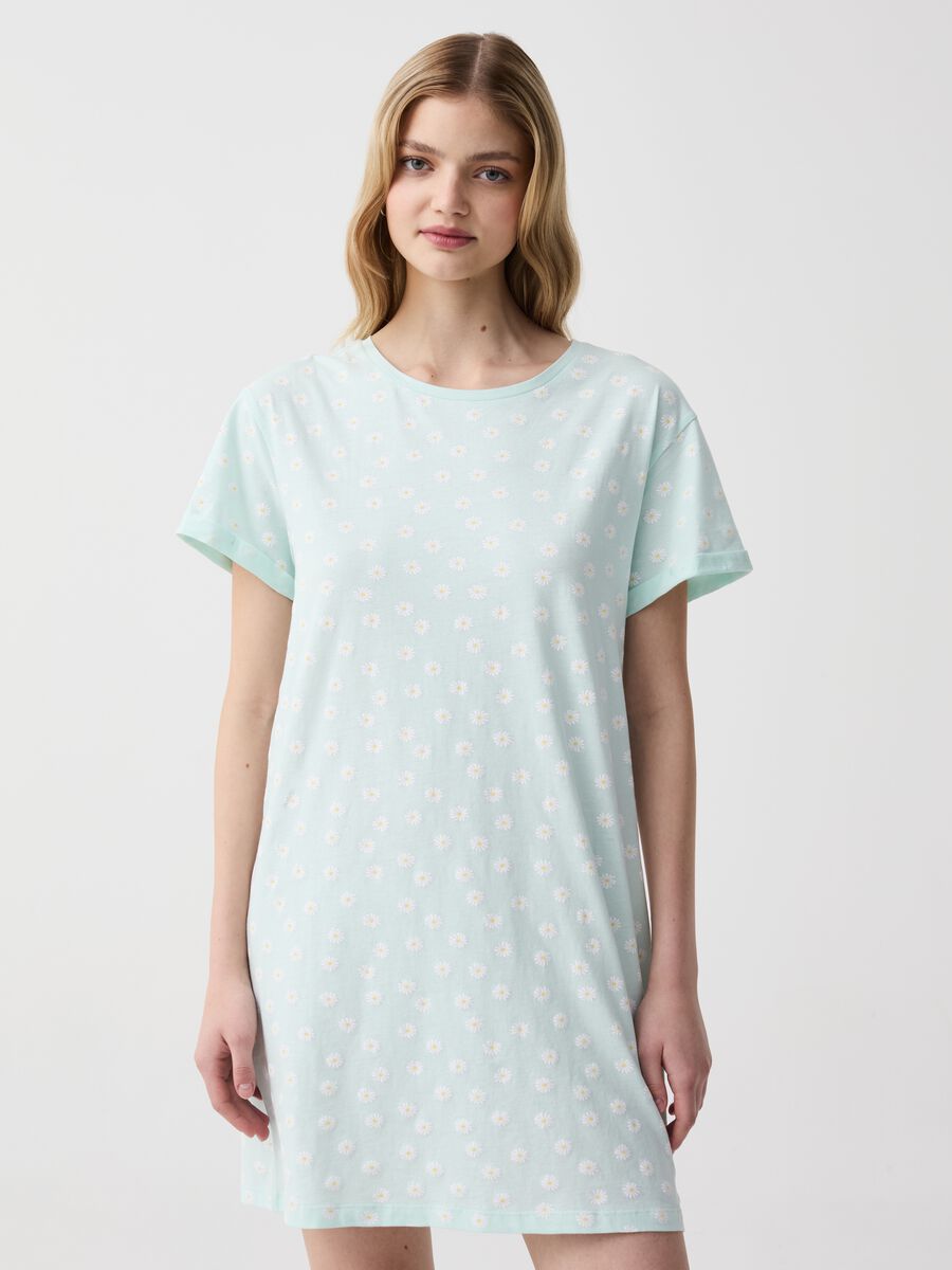 Nightdress with daisies print_0