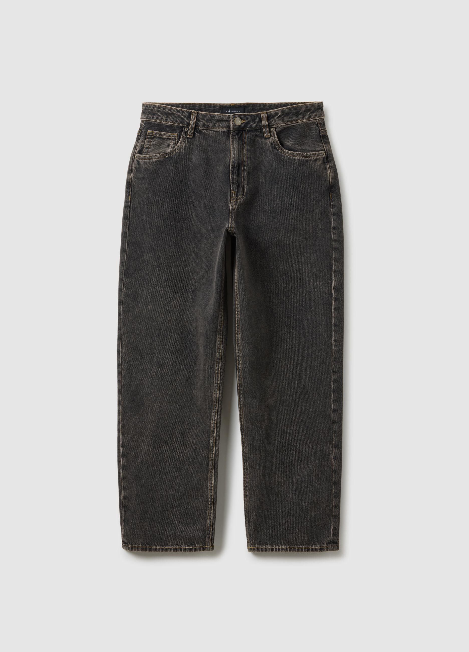 Black Baggy Cotton Jeans