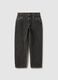 Black Baggy Cotton Jeans_0