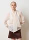 White Organza Shirt with Bow Regular Fit_2