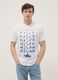 Wei&szlig;es T-Shirt aus reiner Baumwolle mit Print, Regular Fit_0