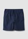 Blue chino shorts in pure cotton with elasticated waist_4