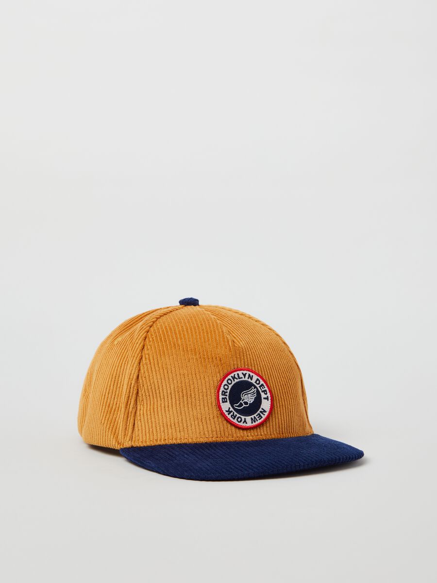Two-tone corduroy baseball cap_0