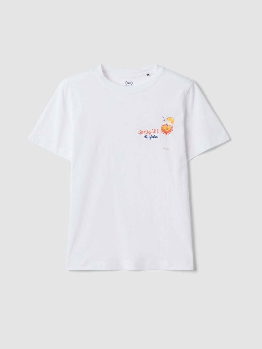 White pure cotton short-sleeve T-shirt_4
