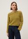 Pure cotton yellow jumper regular fit with perforated pattern_0