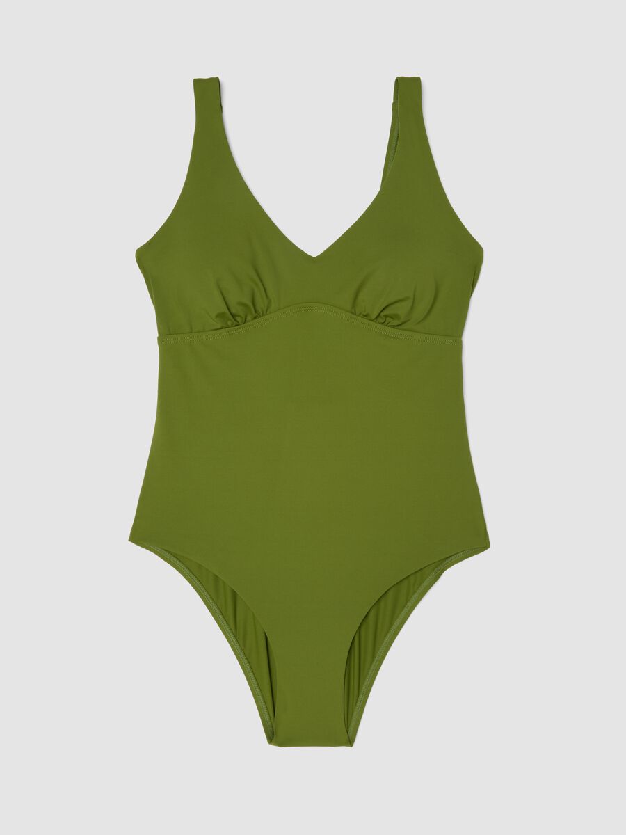 Green stretch fabric swimsuit_4