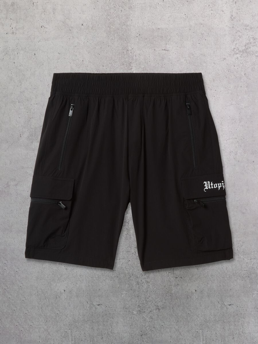 Kombat Active Cargo Shorts Black_5