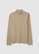 Beige pure cotton sweater regular fit_4