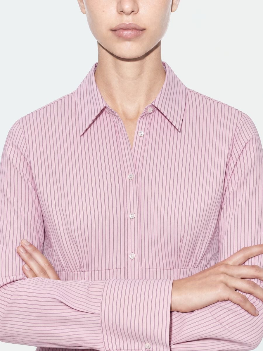 Pink striped slim-fit stretch cotton shirt_2