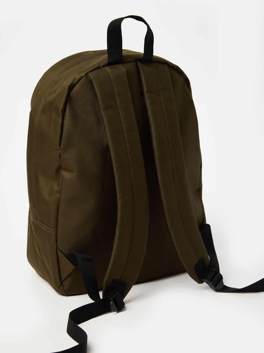 Backpack with external pocket and logo print_1