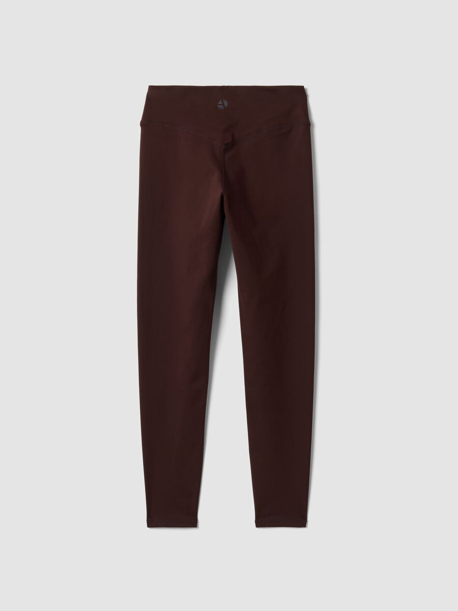 Brown high-waisted stretch leggings_6