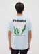 T-shirt azzurra in puro cotone jersey con stampa regular fit_3