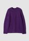 Maglia viola girocollo in misto lana_0