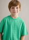 Children's regular fit pure cotton green T-shirt_2