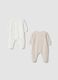 2-pack of ivory and light beige cotton-blend sleepsuits_1