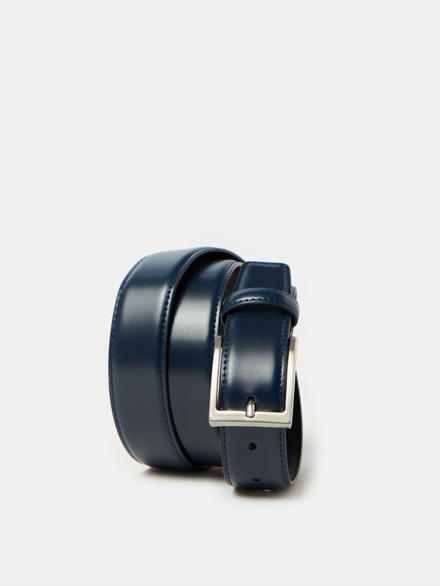 Leather belt with square buckle_2