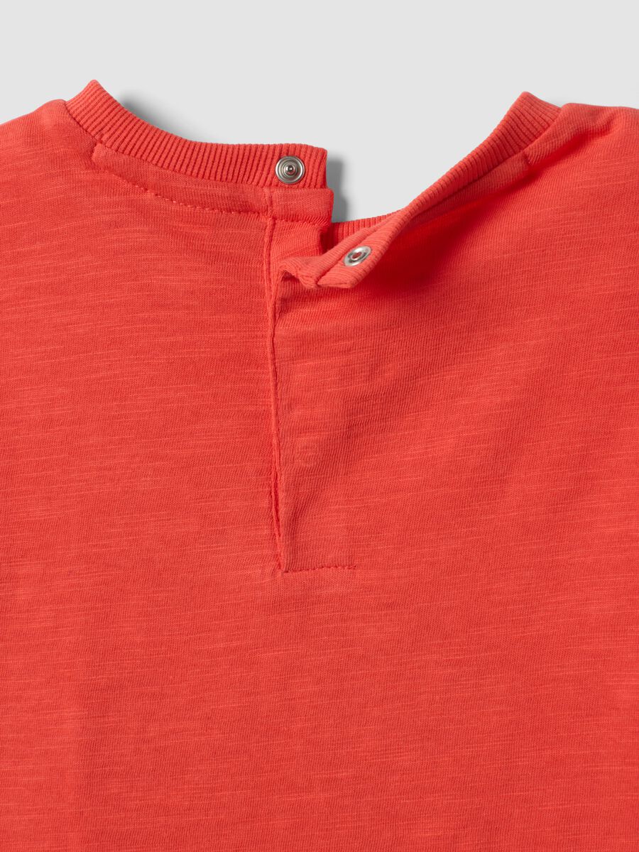 Red short-sleeve pure cotton oversized fit T-shirt for baby boy_3