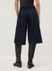 Blue denim wide-leg Bermuda shorts in cotton and lyocell blend_3
