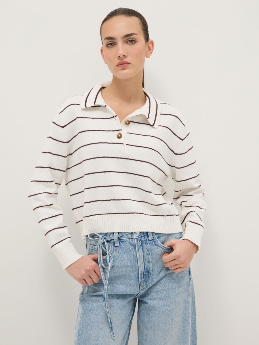 Multicolour striped pure cotton jumper regular fit_1