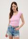 Pink stretch-cotton T-shirt_0