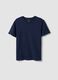 Blaues Kurzarm-T-Shirt aus reiner Baumwolle, Regular Fit_4