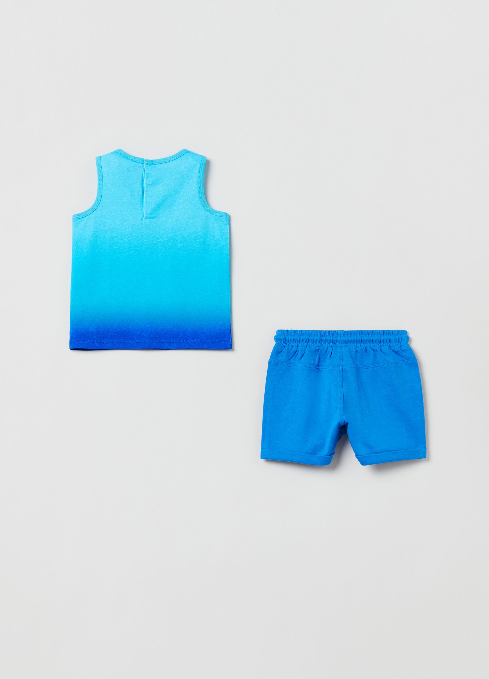 Lightweight cotton jogging set with print
