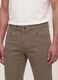 Brown slim-fit stretch cotton twill trousers_4