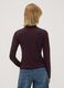Purple stretch viscose top with raised collar, regular fit_3