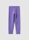 Leggings Slim Fit de Algod&atilde;o El&aacute;stico Roxo para Meninas_1