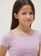 Purple organic cotton T-shirt with shoulder cut-out_2