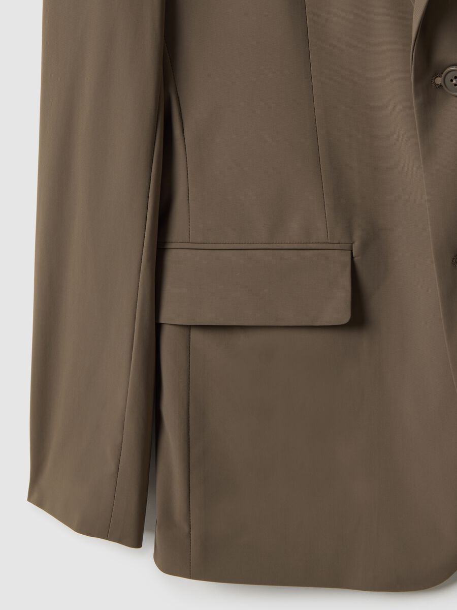 Brown Slim Fit Blazer_1