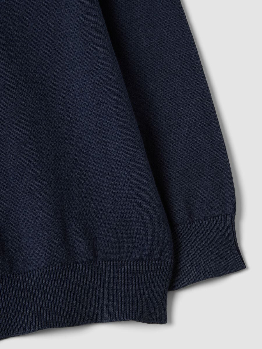 Blue pure cotton crew-neck oversized fit jumper for boys_3