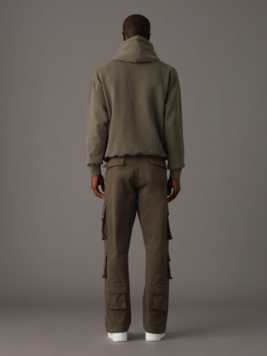 Military Green Multipocket Cargo Trousers_4