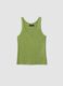 Green glitter viscose-blend tank top, regular fit_0