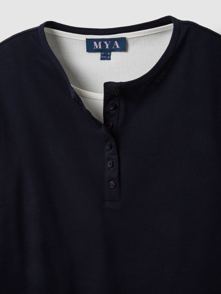 Pure cotton multicolour regular fit jumper with serafino collar_1