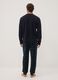 Navy blue long pyjamas with crew neck and Mickey & Friends print_3