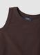 Top marron coupe regular en m&eacute;lange viscose, coton et lin_5