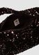 Borsa marrone scuro a spalla con paillettes_2