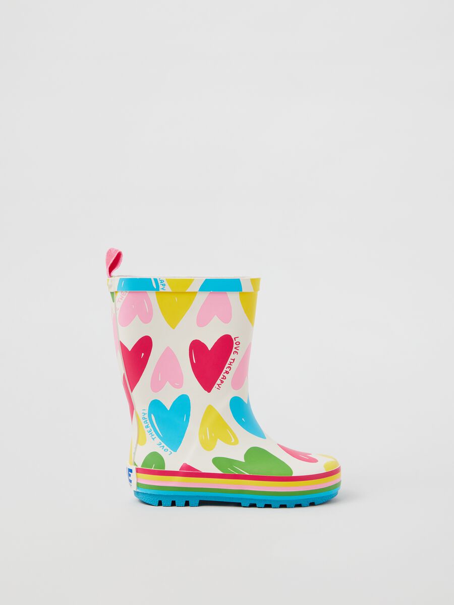 Rain boots with heart print_0