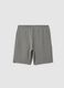 Oversize fit grey pure cotton shorts for boys_4