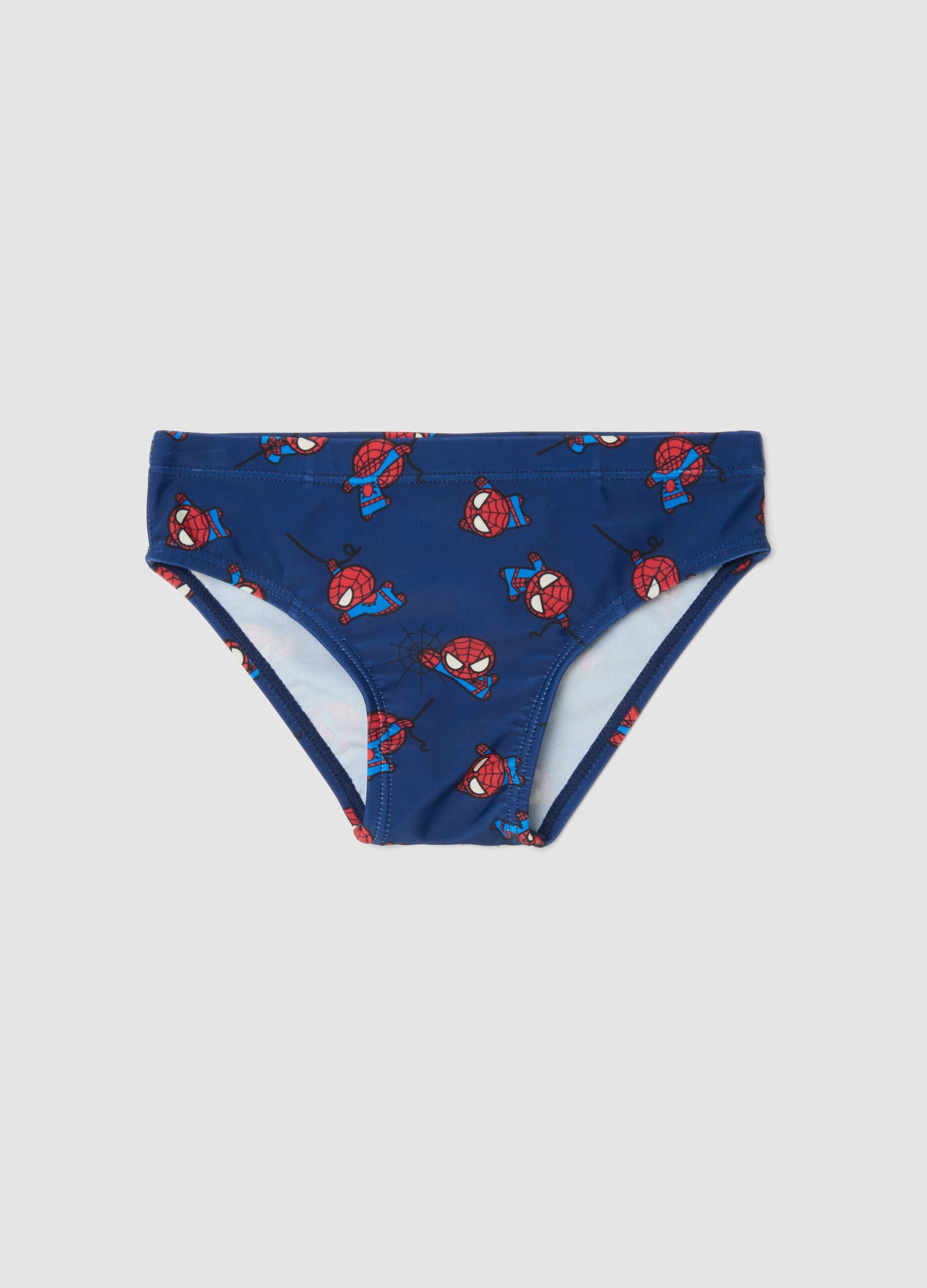 Blue Spider-Man Print Swim Briefs for Boys