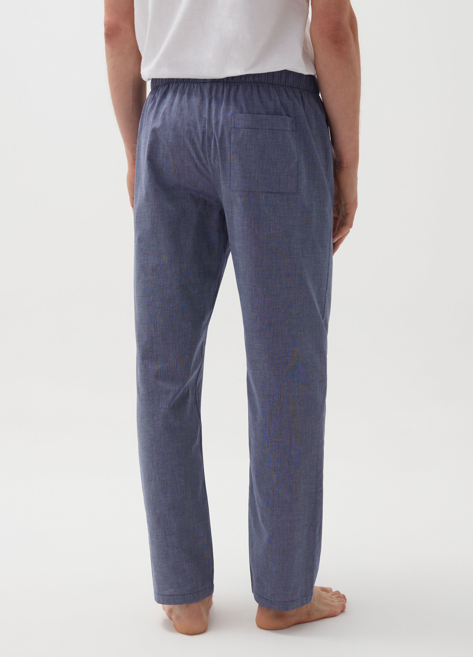 Pantalone pigiama in cotone con coulisse