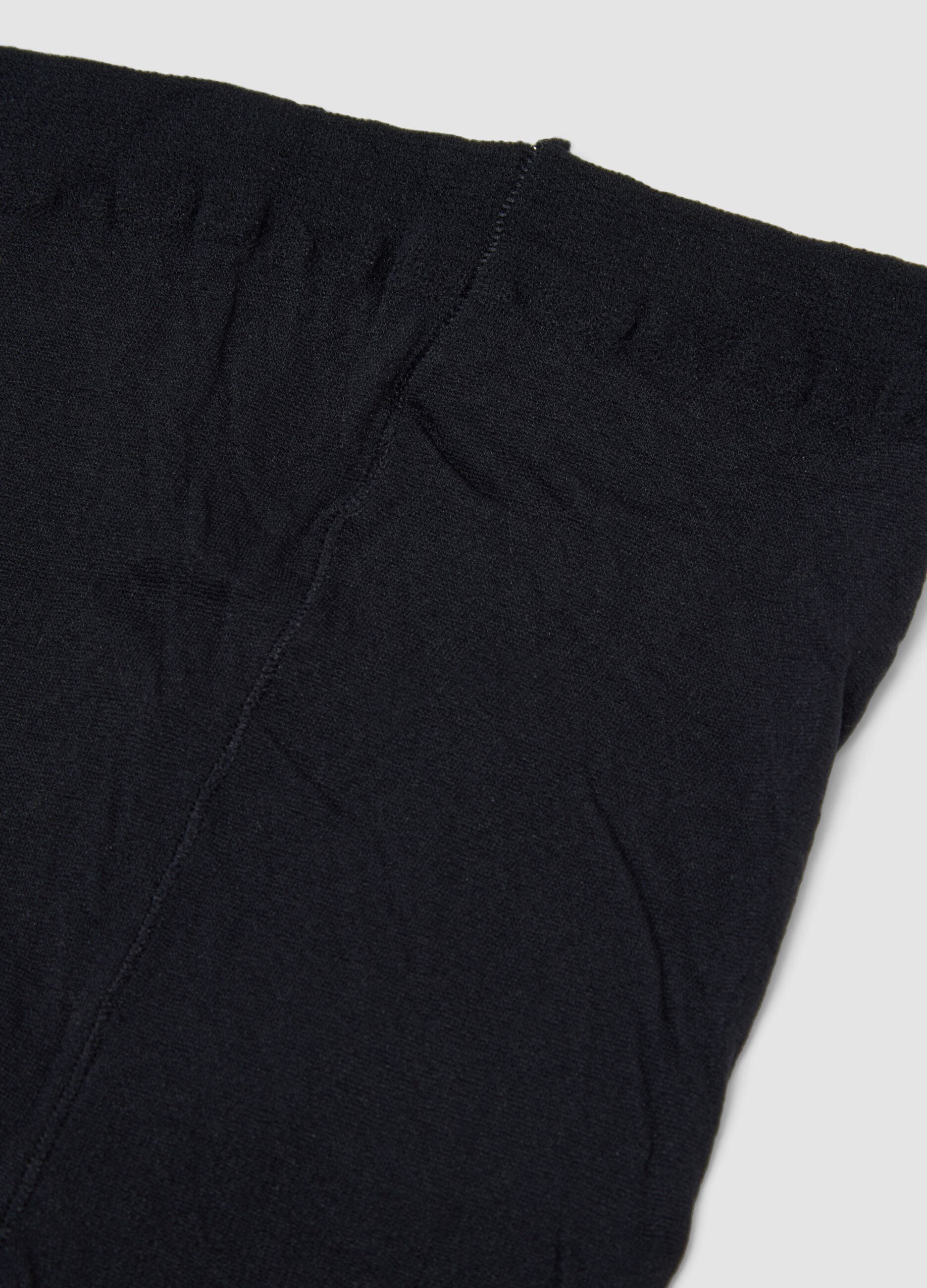 Collant nere in tessuto elasticizzato con stelle