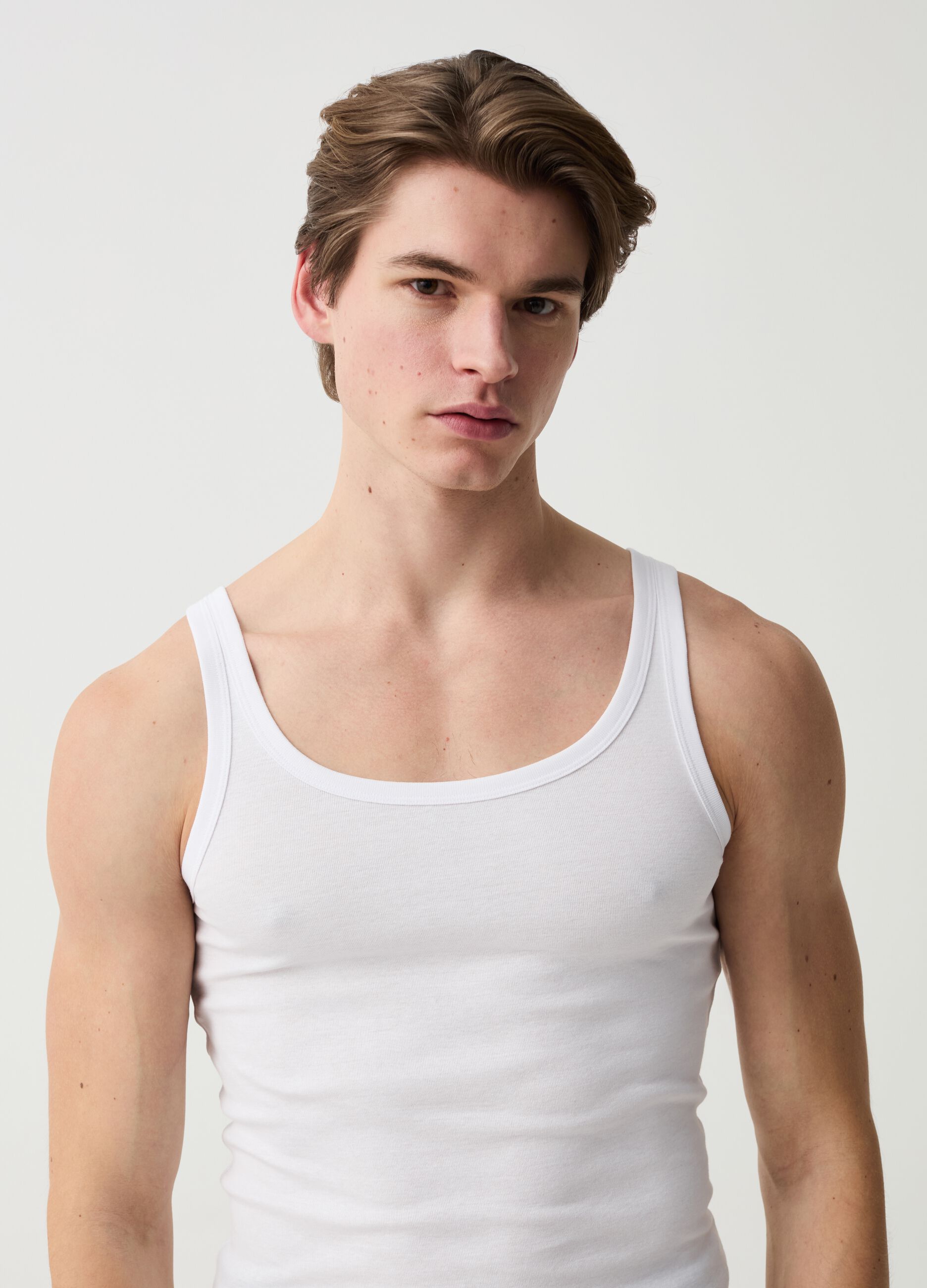 Two-pack organic cotton racerback vests