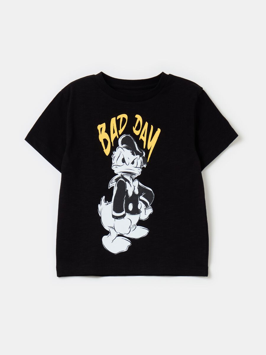 Cotton T-shirt with Donald Duck 90 print_0