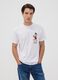 White pure cotton T-shirt with Disney print_0