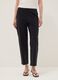 Blue stretch cotton trousers with elasticated waistband_1